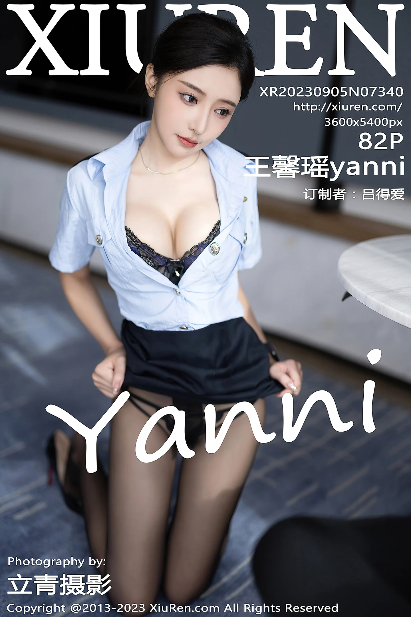 [XiuRen秀人网]No.7340_女神王馨瑶yanni性感女警制服露黑色蕾丝内衣秀惹火身材诱惑写真82P-秀人网 - XiuRen.Space
